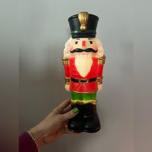 Christmas Holiday Time Blow Mold Nutcracker